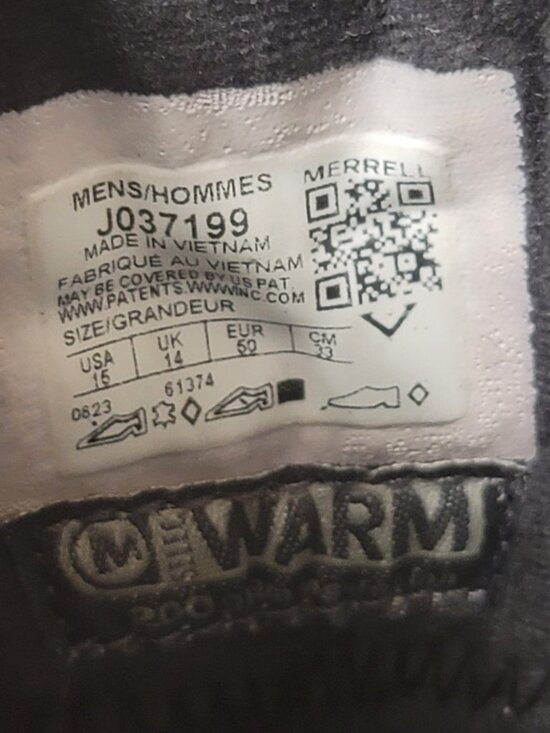 Merrell Coldpack 3 Thermo Tall Zip J037199 Men\'s 15 Black Winter Boots New NWT